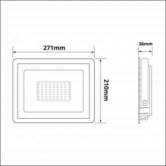T-led - LED reflektor LEVE 100W Varianta: Studená bílá
