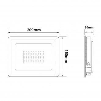 T-led - LED reflektor LEVE 50W Varianta: Studená bílá