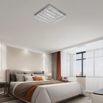 NEDES - LED stropní luxusní svítidlo s dálkovým ovladačem 55W - J2305/CH