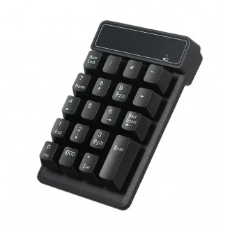 DeTech Bezdrátová numerická klávesnice Num pad K3, Bluetooth - černá
