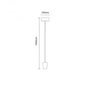 NEDES - Objímka E27 / 1,5m / dřevo - přírodní - BH681H