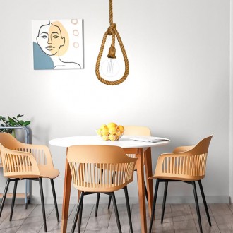 NEDES - Objímka E27 / 1,5m / provaz - přírodní - BH671-2