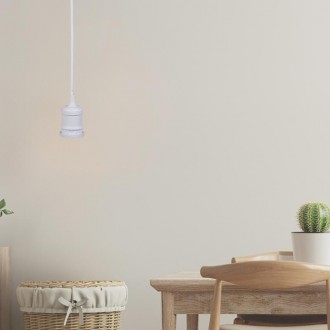 NEDES - Objímka E27 / 1m / bílá - BH612W