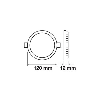 V-TAC LED panel stropní 6W-IP20-VT-607-R-vestavný,kulatý Barevná teplota (К): Teplá bílá 3000K
