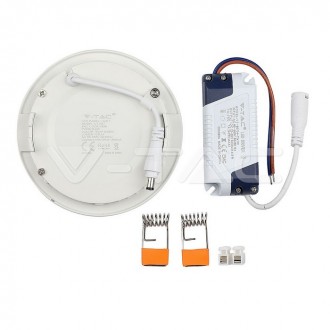 V-TAC LED panel stropní 6W-IP20-VT-607-R-vestavný,kulatý Barevná teplota (К): Neutrální bílá 4000K