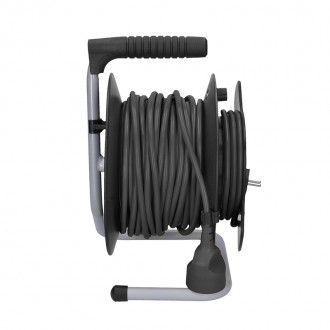 Solight prodlužovací přívod na bubnu, 1 zásuvka, 25m, černý kabel, 3x 1,5mm2