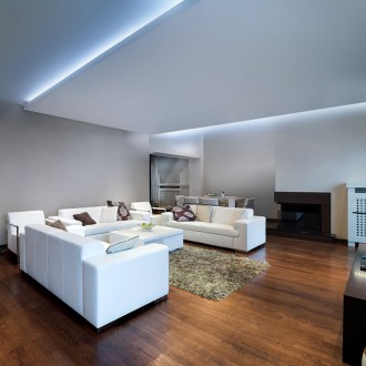 Solight LED COB pásek, sada s adaptérem, vypínač, 5m, 8W/m, 800lm/m, studená bílá