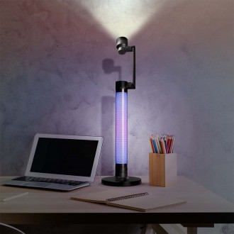Solight LED stmívatelná lampička s RGB podsvícením, 10W, 600lm, změna chromatičnosti, dálkový ovladač