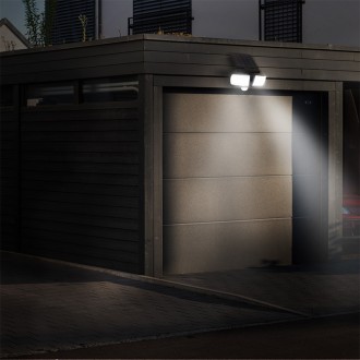 Solight LED solární osvětlení se senzorem, 8W, 600lm, Li-on, černá
