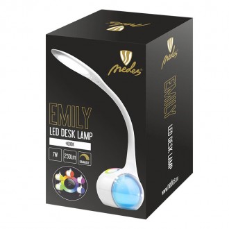 NEDES - LED lampa EMILY 7W stmívatelná + RBG - DL3401/W