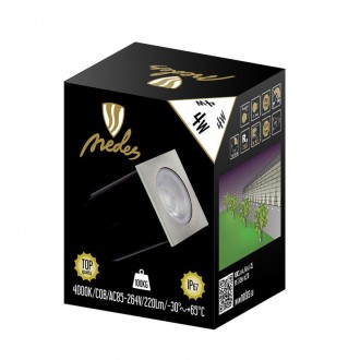 NEDES - LED podlahové svítidlo 4W / IP67 GL511 / 4000K - LGL524S