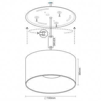 NEDES - LED svítidlo 16W 4000K / COB / WH - LPL523C