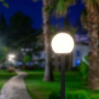 Stojanová lampa 1xE27 Matt Black Opal Plastic C Ball