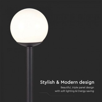 Stojanová lampa 1xE27 Matt Black Opal Plastic C Ball