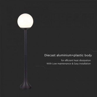 Stojanová lampa 1xE27 Matt Black Opal Plastic C Ball