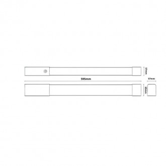NEDES - LED podlinkové svítidlo se zásuvkou 15W / IP44 / 600 / CCT - LNL7621/WH