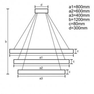 NEDES - LED svítidlo + dálkový ovladač 170W - J4347/GCH