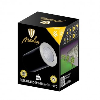 NEDES - LED podlahové svítidlo 4W / IP67 GL501 / 2800K - LGL514
