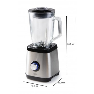 Stolní mixér se skleněnou nádobou - 1000 W - DOMO DO1133BL
