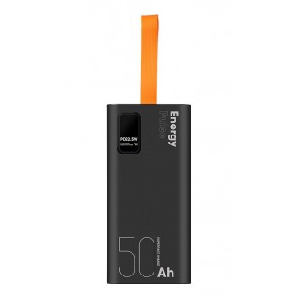DeTech OBAL:ME EnergyPulse Powerbanka, 50000mAh - černá