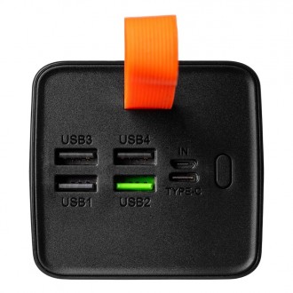 DeTech OBAL:ME EnergyPulse Powerbanka, 50000mAh - černá
