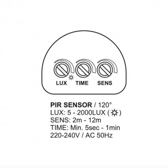 NEDES - LED reflektor + PIR 24W / 4000K - LFX021