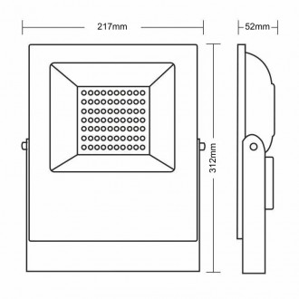 NEDES - LED reflektor PROFI Plus 50W / 5000K / BK - LF4024N