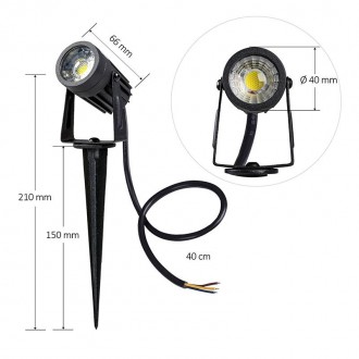 NEDES - LED zahradní svítidlo 3W / IP67 / 4000K - LGL421