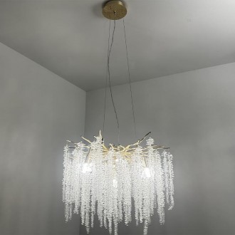 NEDES - Luxusní závěsný křišťálový lustr 9 x G9 - CA021/600