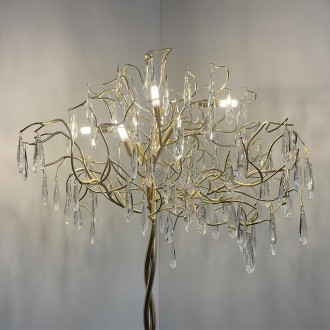NEDES - Luxusní křišťálová stojací lampa 5 x G9 - CA061/F