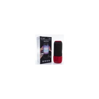 V-TAC BLUETOOTH reproduktor s RGB+W LED světlem-červený