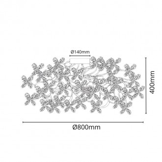 NEDES - Luxusní stropní křišťálový lustr 12 x G9 - CA032/800C