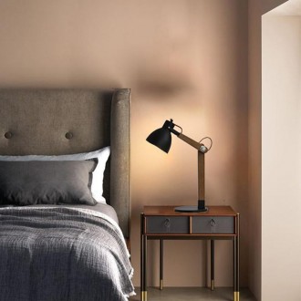 NEDES - Stolní lampa z masivního dřeva E27 / 60W - WRE151