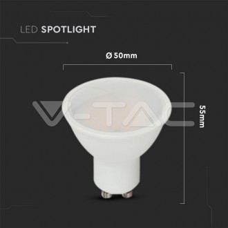 V-TAC LED žárovka GU10 - 5W - 400lm barevná teplota (К): denní bílá / 4000K VT-205