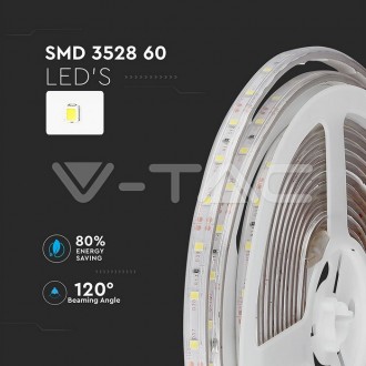 V-TAC LED pásek 3,6W-12V-SMD 3528-5m-IP65 VT-3528