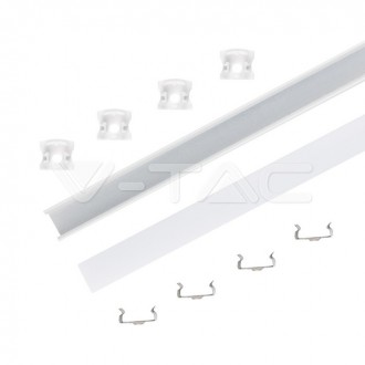 Hliníkový profil pro led pásky-bílé pouzdro 2000x17,2x15,5mm-VT-8110-W-V-TAC VT-8110