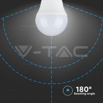 V-TAC LED žárovka E27,7W,600LM,G45 SAMSUNG CHIP,VT-290 barevná teplota (К): studená bílá / 6400K VT-290