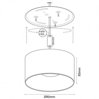 NEDES - LED svítidlo 12W 4000K / COB / WH - LPL522C