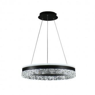 NEDES - LED luxusní závěsné křišťálové svítidlo s dálkovým ovladačem 80W - TA2301/B