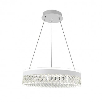 NEDES - LED luxusní závěsné křišťálové svítidlo s dálkovým ovladačem 90W - TA2300/W