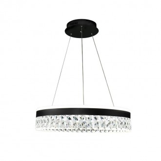 NEDES - LED luxusní závěsné křišťálové svítidlo s dálkovým ovladačem 90W - TA2300/B