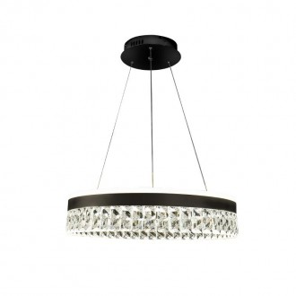 NEDES - LED luxusní závěsné křišťálové svítidlo s dálkovým ovladačem 90W - TA2300/B