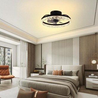 NEDES - LED svítidlo s dálkovým ovladačem a ventilátorem 63W - JF1301/B