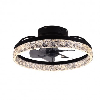 NEDES - LED svítidlo s dálkovým ovladačem a ventilátorem 63W - JF1301/B