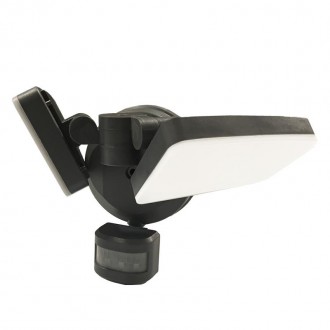 NEDES - Venkovní šedý LED reflektor s PIR senzorem 24W / 3000K / 4000K / 6000K - LFX225