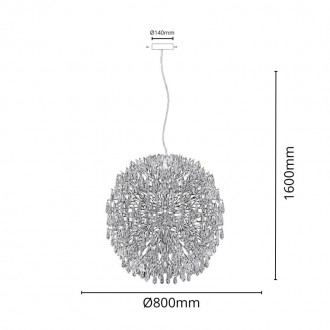 NEDES - Luxusní závěsný křišťálový lustr 24 x G9 - CA061/800G