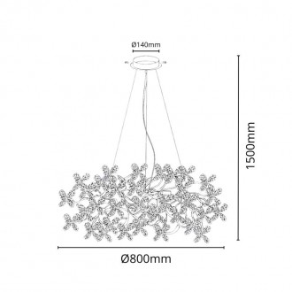 NEDES - Luxusní závěsný křišťálový lustr 16 x G9 - CA032/800