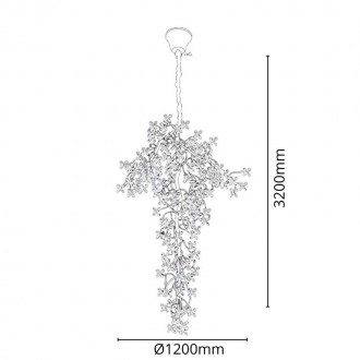 NEDES - Luxusní závěsný křišťálový lustr 30 x G9 - CA032/2000H