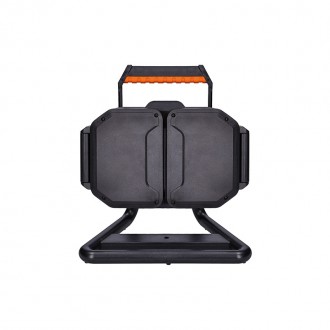Solight LED reflektor 50W, přenosný, nabíjecí, 5000lm, oranžovo-černý