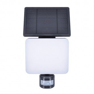 Solight LED solární osvětlení se senzorem, 11W, 1200lm, 3 CCT, Li-Ion, černá